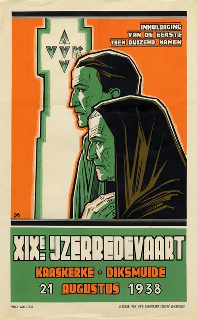 Inhuldiging van de eerste tien duizend namen XIXe IJzerbedevaart by Йос Де Свертс, 1938 — digital art print download