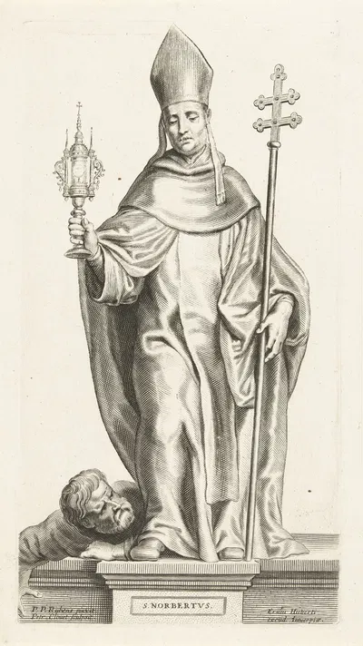 Saint Norbert by Petrus Clouwet, 1639 - 1670 — digital art print download