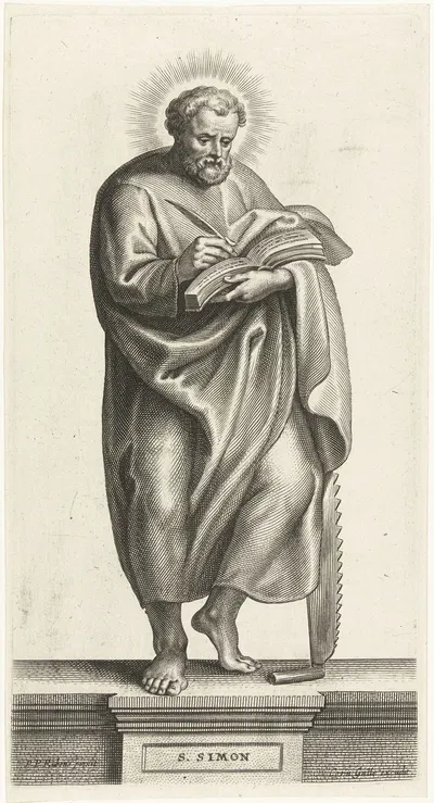 Saint Simon the Zealot by Petrus Clouwet, 1639 - 1670 — digital art print download