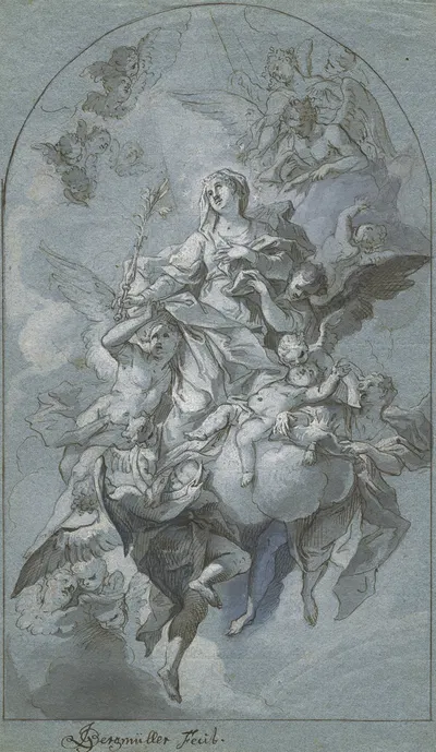 The Immaculate Conception by Johann Georg Bergmüller — digital art print download