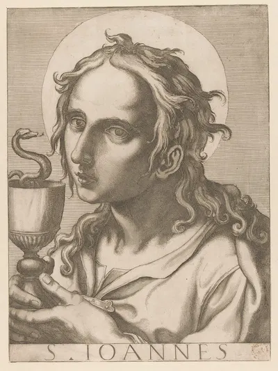 John the Evangelist by Raffaello Schiaminossi, 1606-1607 — digital art print download