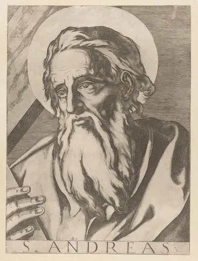 Saint Andrew by Raffaello Schiaminossi, 1606-1607 — digital art print download