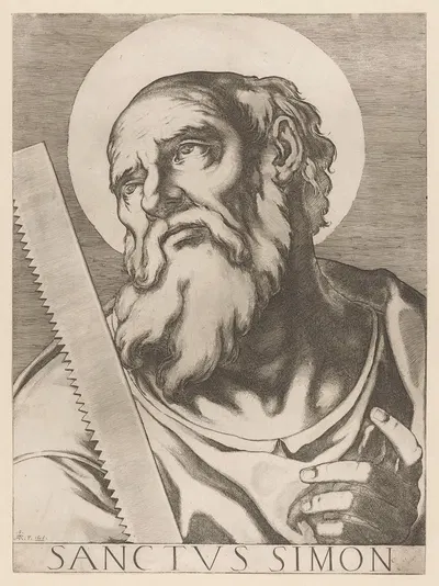 Saint Simon the Zealot by Raffaello Schiaminossi, 1606-1607 — digital art print download