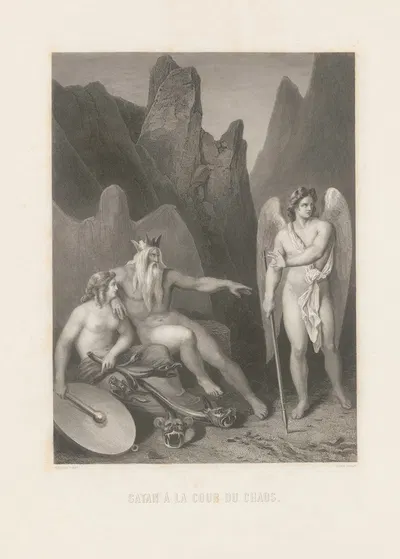 Satan a la cour du chaos by Alphonse de Lamartine, 1868 — digital art print download