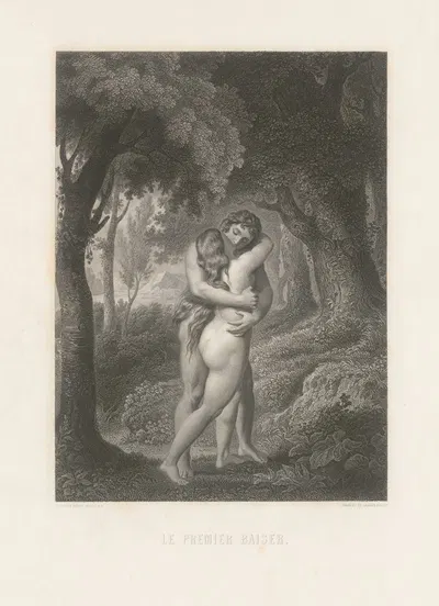 Le premier baiser by Alphonse de Lamartine, 1868 — digital art print download
