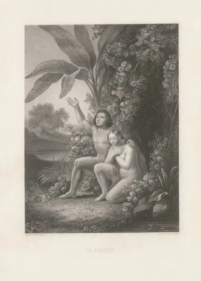 La Priére by Alphonse de Lamartine, 1868 — digital art print download