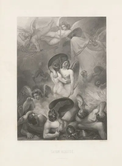 Satan blessé by Alphonse de Lamartine, 1868 — digital art print download