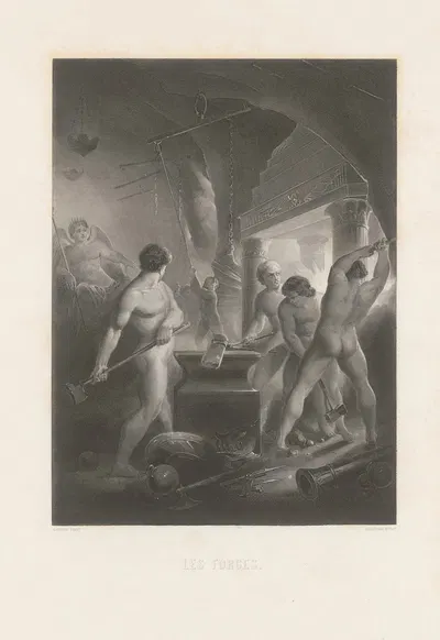 les forges by Alphonse de Lamartine, 1868 — digital art print download