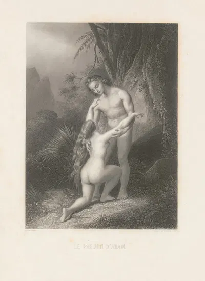 Le pardon d'Adam by Alphonse de Lamartine, 1868 — digital art print download