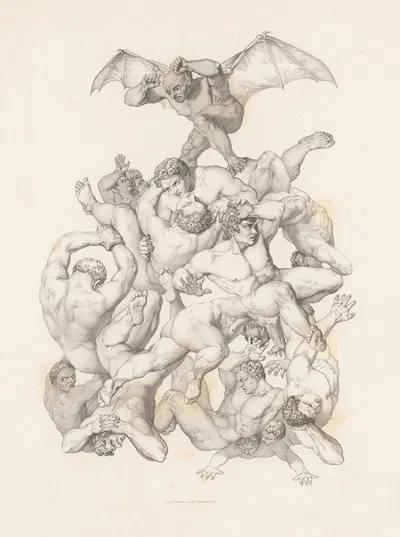 Le paradis perdu de Milton – Frontispiece by Alphonse de Lamartine, 1868 — digital art print download
