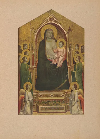 Giotto,‎ ‎Madonna‎ ‎col‎ ‎Bambino‎ ‎e‎ ‎angeli by Коррадо Риччи, 1910 — digital art print download