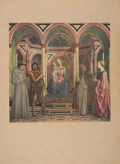 Domenico‎ ‎Veneziano,‎ ‎Madonna‎ ‎col‎ ‎Bambino‎ ‎e‎ ‎santi by Коррадо Риччи, 1910 — digital art print download