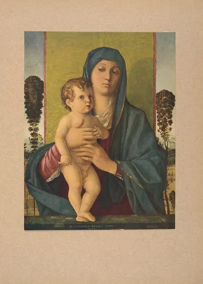 Giovanni‎ ‎Bellini,‎ ‎Madonna‎ ‎degli‎ ‎Alberetti by Коррадо Риччи, 1910 — digital art print download