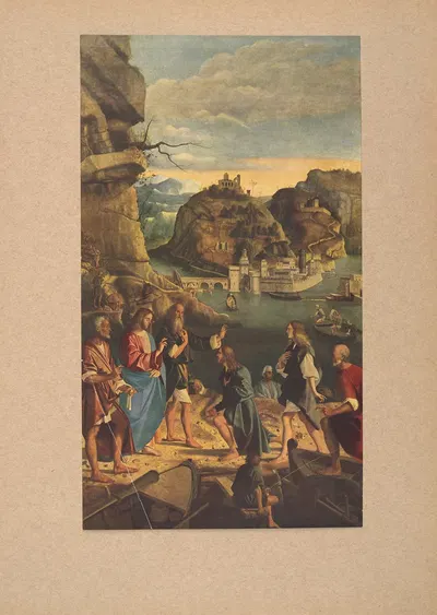 Marco‎ ‎Basaiti,‎ ‎Gesù‎ ‎chiama‎ ‎a‎ ‎sè‎ ‎i‎ ‎fi‎gli‎ ‎di‎ ‎Zebedeo by Коррадо Риччи, 1910 — digital art print download