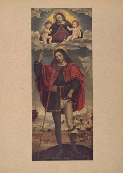 Ambrogio‎ ‎da‎ ‎Fossano‎ ‎detto‎ ‎il‎ ‎Bergognone,‎ ‎S.‎ ‎Rocco by Коррадо Риччи, 1910 — digital art print download