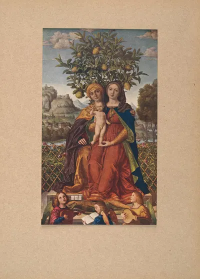Girolamo‎ ‎dei‎ ‎Libri,‎ ‎S.‎ ‎Anna,‎ ‎la‎ ‎Madonna‎ ‎ed‎ ‎il‎ ‎Bambino by Коррадо Риччи, 1910 — digital art print download
