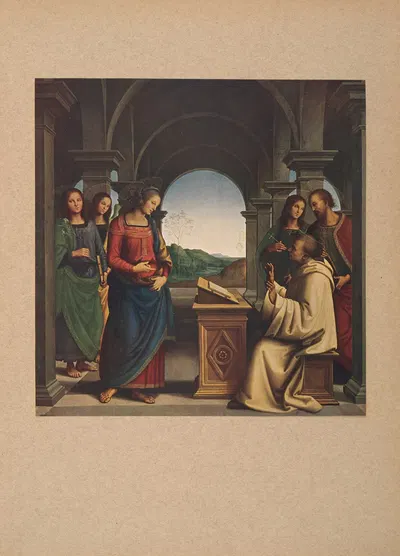 Perugino,‎ ‎Visione‎ ‎di‎ ‎S.‎ ‎Bernardo by Коррадо Риччи, 1910 — digital art print download