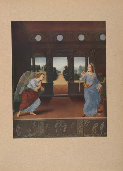 Lorenzo‎ ‎di‎ ‎Credi,‎ ‎Annunciazione by Коррадо Риччи, 1910 — digital art print download