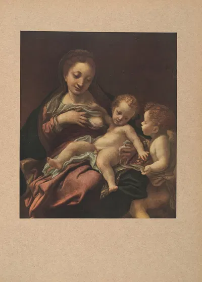 Correggio‎,‎ ‎Madonna‎ ‎del‎ ‎latte by Коррадо Риччи, 1910 — digital art print download