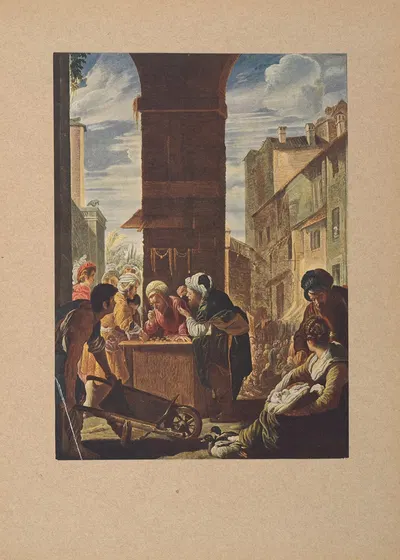 Domenico‎ ‎Feti,‎ ‎La‎ ‎parabola‎ ‎della‎ ‎perla by Corrado Ricci, 1910 — digital art print download