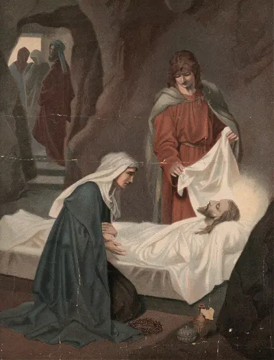 Jesus is buried by Aller, 1904 — digital art print download