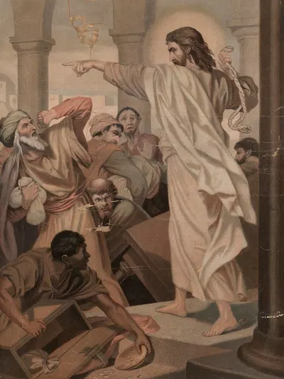 The cleansing of the temple by Aller, 1904 — digital art print download