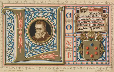 Pope Leo XI by Armanino, 1900 — digital art print download