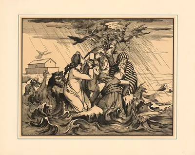 The Flood by Aschendorff, 1906 — digital art print download