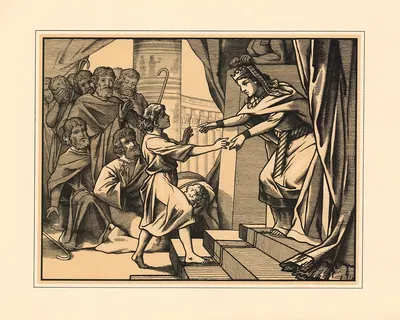 Joseph reveals himself to his brothers by Aschendorff, 1906 — digital art print download