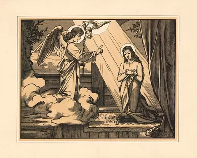 Annunciation by Aschendorff, 1906 — digital art print download