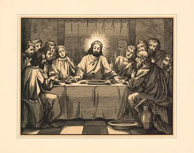 The Holy Communion by Aschendorff, 1906 — digital art print download