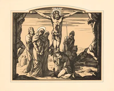 The Crucifixion by Aschendorff, 1906 — digital art print download