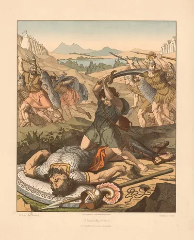 David and Goliath by Carl Ehrenberg, 1904 — digital art print download