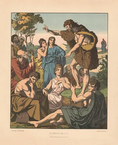 John the Baptist in the desert by Carl Ehrenberg, 1904 — digital art print download