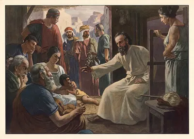In Aquila's workshop in Corinth by Carl Schmauk, 1913 — digital art print download