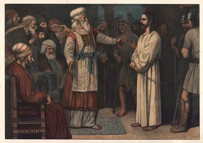 Jesus for Caiaphas by Carl Schmauk, 1908 — digital art print download