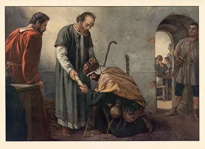 Paul as a prisoner in Rome by Carl Schmauk, 1913 — digital art print download