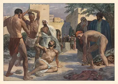 The stoning of Stephen by Carl Schmauk, 1913 — digital art print download