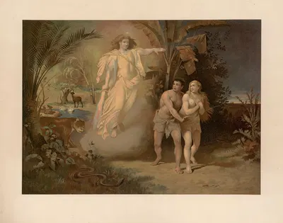 The Expulsion from Paradise by Ernst Pessler, 1893 — digital art print download