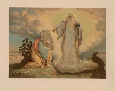 The Giving of the Law at Sinai by Ernst Pessler, 1893 — digital art print download