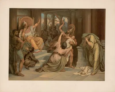 Solomon's Judgment by Ernst Pessler, 1893 — digital art print download