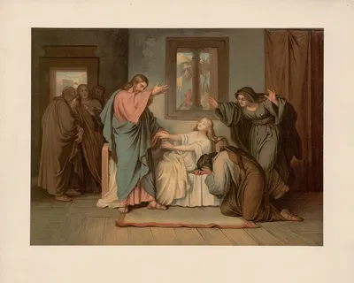 Jairi's daughter is awakened by Ernst Pessler, 1893 — digital art print download