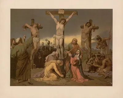 The Crucifixion by Ernst Pessler, 1893 — digital art print download