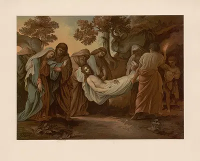 The burial by Ernst Pessler, 1893 — digital art print download