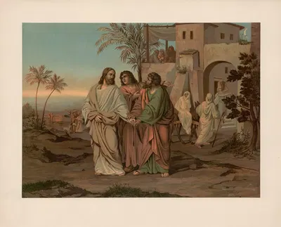 The journey to Emmaus by Ernst Pessler, 1893 — digital art print download