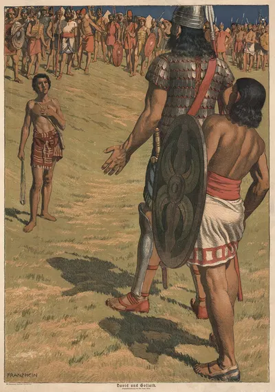 David und Goliath by Франц Хайн, 1910 — digital art print download