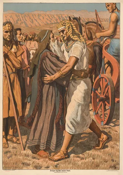 Joseph begrüsst seinen Vater by Franz Hein, 1910 — digital art print download