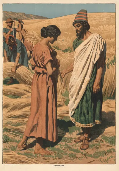 Ruth und Boas by Franz Hein, 1910 — digital art print download