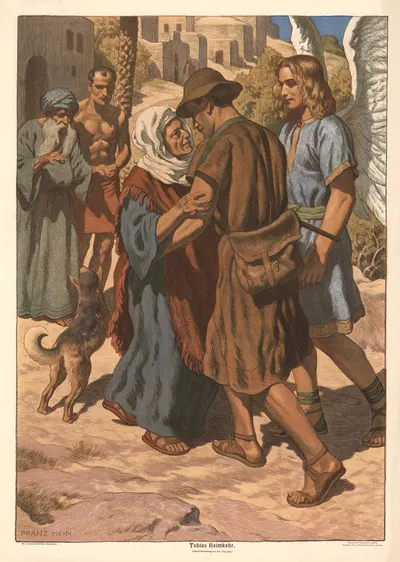 Tobias Heimkehr by Франц Хайн, 1910 — digital art print download