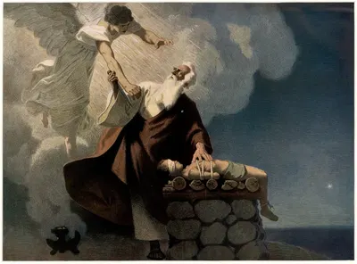 Abraham and Isaac by Gebhard Fugel, 1911 — digital art print download